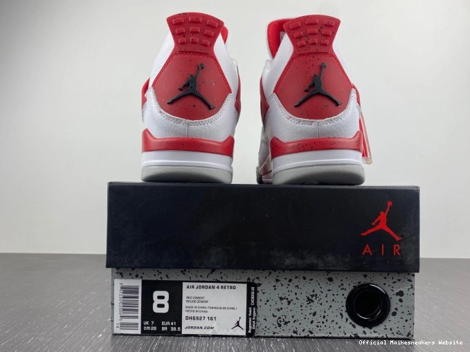 Official Maikesneakers DH6927-161 Red Jordan 4 Cement Air 0714